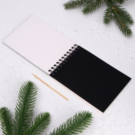 New Year's notebook - New Year's engraving "Happy New Year!", 10 sheets, sheet of stickers-4