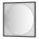 Mirror in a baguette frame with LED lighting 18 W, 80x80 cm, without a switch, warm white light, black