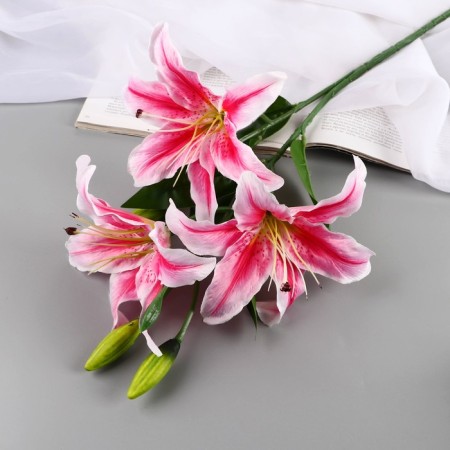 Artificial flowers "Lilia Galant" d-13 cm 66 cm, pink
