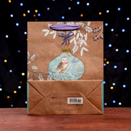 Package gift craft "owl" 26 x 32 x 12 cm-1