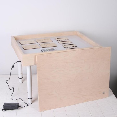 Sand for drawing sand with color backlight, 50 × 70 cm and lid + comb and stencil-1
