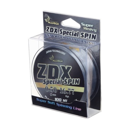 Flacks ALLVEGA ZDX Special Spin diameter 0.5 mm, test 16.77 kg, 100 m, transparent-1