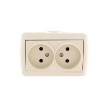 Розетка LEZARD 710-0300-128 Nata, ОП, 2 розетки, IP20