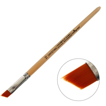 Synthetic brush inclined No. 10 calligrata (D-10 mm; L-7/10 mm), handle tree