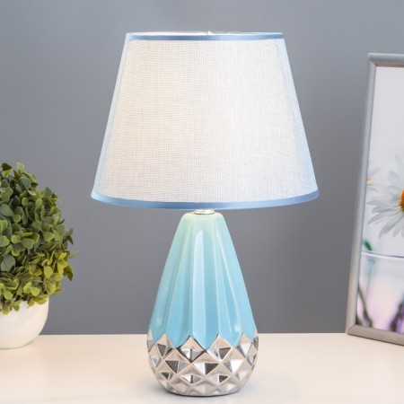 Table lamp "Florence" E14 40W Blue-chromium 22.5x22.5x35 cm Risalux-1