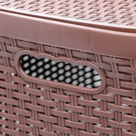 Besnaya basket with a rattan lid, 60 l, 34 × 44 × 56 cm, color mix-8