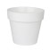 Plastic pot with the Proteus tab, PR 17-10, white color