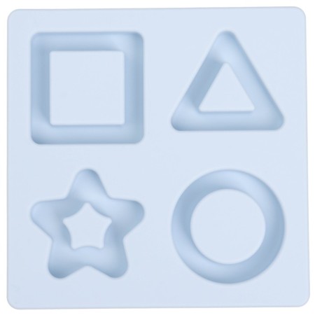 Developing toy - sorter “Study figures”, food silicone, blue color, Mum & Baby-16
