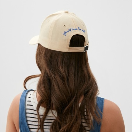 Women's cap with embroidery MIST BLESSED, Milk, p. 56-58-2
