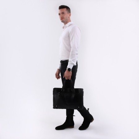 Male bag, black color-6