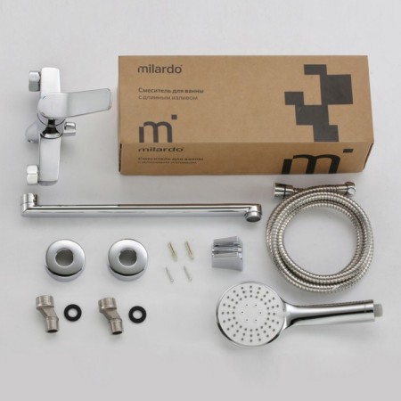 MILARDO ENJOY ENJSB00M10 bath mixer, pour 350 mm, chrome-3