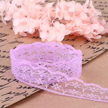 Capricon lace, 23 mm × 10 ± 1 m, lilac color No. 32-2