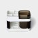 A stand for toothbrushes and paste with one glass, 15 × 7 × 12 cm, the color of coffee with milk