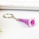 Plastic keychain "Eiffel Tower Color" mix 4x1.6x1.6 cm