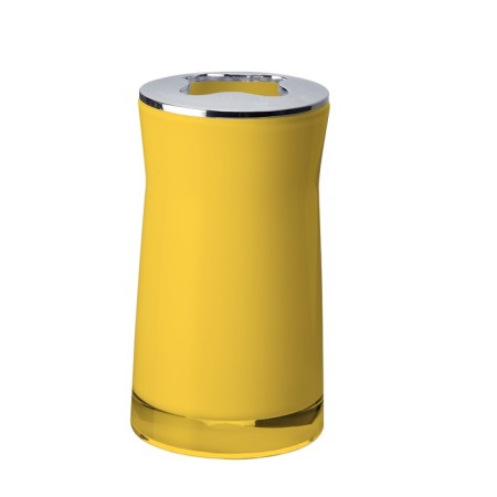Disco toothbrush cup, yellow