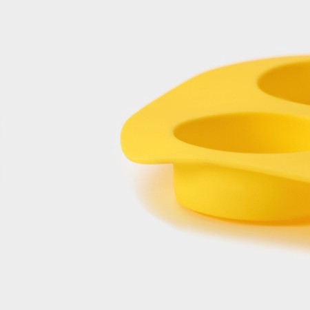 Baking uniform "citrus", silicone, 19 × 11 × 1.5 cm, 6 cells (d = 4 cm), yellow color-5
