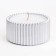 Candle "Dome" in a candlestick with narrow faces of gypsum with a lid, 7.5x9 cm, silver