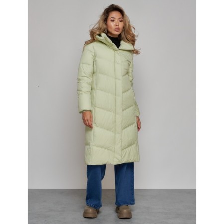 Coat insulated winter female, size 44, color light green-1