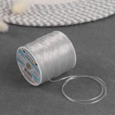 Silicone cord, d = 1 mm, 50 m, transparent color, ecg-1.0
