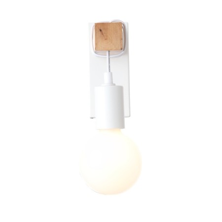 Wall lamp EVOLUCE. SL1142.501.01. Bagetti. 1x60 W, E27, 6.5x16 cm, white color, light wood-4