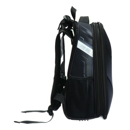 School backpack 38 x 30 x 16 cm, ergonomic back, Stavia "cyber", black-3