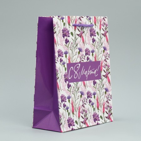 Gift package laminated, packaging, “since March 8!”, MS 18 x 23 x 8 cm-3