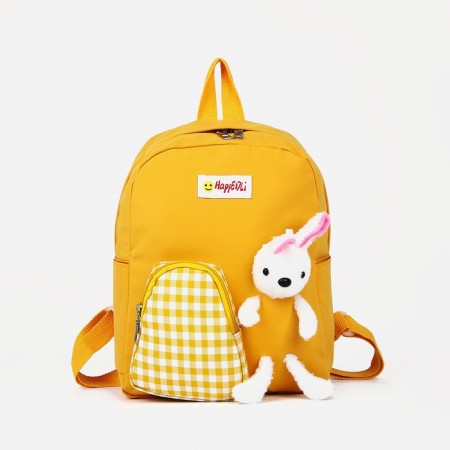 Baby backpack on lightning, 3 outer pockets, yellow color-4