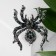 Brooch "Spider" flowers, the color is gray-green in black silver