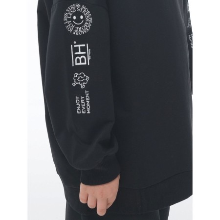 Sweatshirt for boys, height 140 cm, black color-4