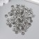 Decor hat for beads Metal "Flower" silver G014B695 set 80 pcs 0.6x0.6 cm