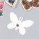 Butterflies cardboard "Flower" set 12 pcs h = 4-10 cm on magnet