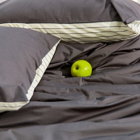 Bedding Ethel Euro Stripes: Grey, 200x215cm, 214x240cm, 50x70cm-2 pcs, perkal, 114 g/m2-2