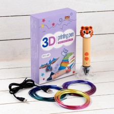 3D handle tigernok, work with PLA plastic, USB power cable, orange