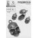 Skull suspension, black silver color