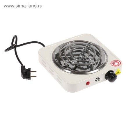 Electric tile Luazon LHP-001, 1 burner, 1000 watts, heater spiral, white-2