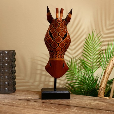 Mask "Zebra" on a stand, Albezia 40 cm-1