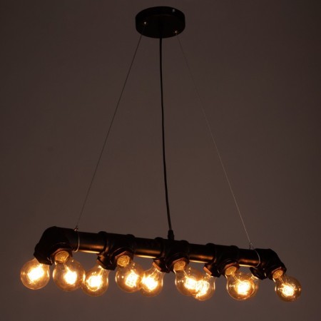Sus "TUBO" 10he27 40W Black-Med 7x5x7-127cm Bayerlux-2