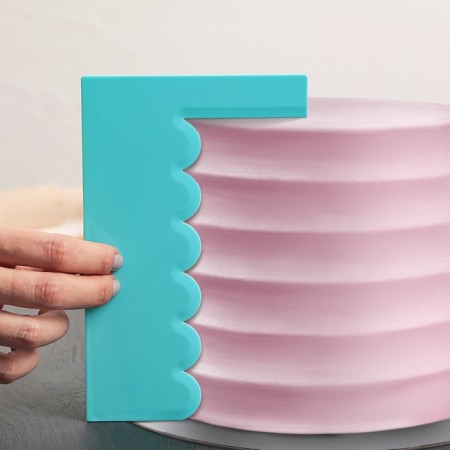 Spatula confectionery "waves", 18 × 11.5 cm, blue color-2