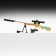Souvenir weapon mini sniper rifle "Gold Dragon", 26 cm