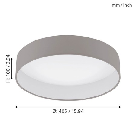 PALOMARO 1, 1x18W Led, 3000k, 2000lm, Gray Color-2