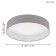 PALOMARO 1, 1x18W Led, 3000k, 2000lm, Gray Color