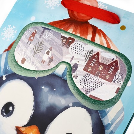 Package New Year's laminated “Penguin”, m 30 x 26 x 9 cm, New Year-3