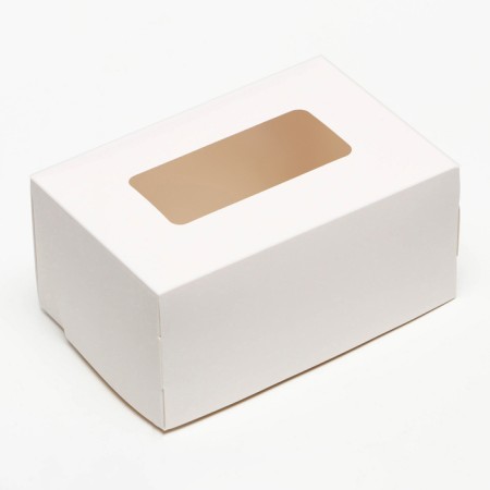The box is folding, with a window, white, 15 x 10 x 7 cm, set 10 pcs.-1
