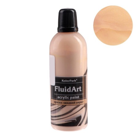 Acrylic paint for technology fluid art, klerpark, gold, 80 ml