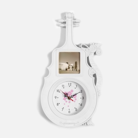 Watch walls, series: photo frames, "guitar", discrete move, 34 x 47 cm, dial 14 cm