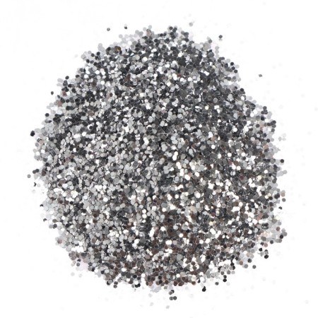 Decorative sparkles Luxart Luxglitter (dry), size 0.4 mm, 20 ml, large silver-2
