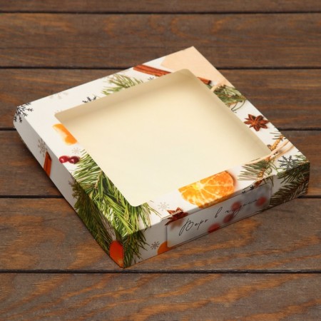 Folding box "mood", 20 x 20 x 4 cm with a window-1