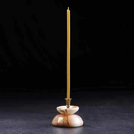 Climb "Church No. 1", round with a cup, 4x5.5 cm, selenite, mix-8