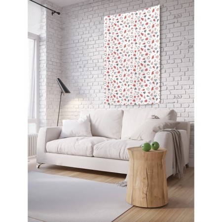 Decorative panel with photo printing "abundance of hearts", vertical, size 100x150 cm