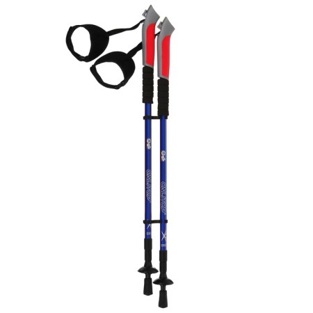 Sticks for Scandinavian walking online, telescopic, 3 sections, up to 135 cm, 2 pcs., Mix color-14